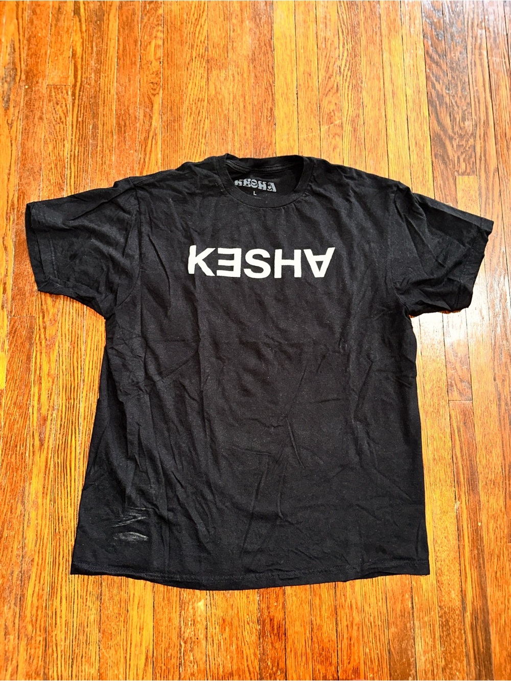 Large Kesha Gag Order Boyfriend Fit Girls Graphic Music Shirt